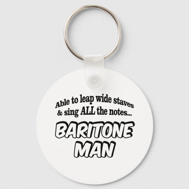 Baritone Man - Music Superhero Key Ring (Front)