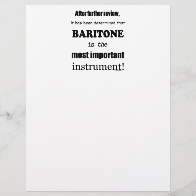 Baritone Most Important Instrument (Front)
