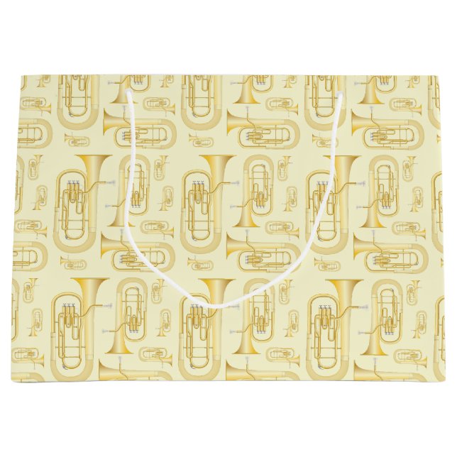 Baritone Musician Band Teacher Large Gift Bag (Front)