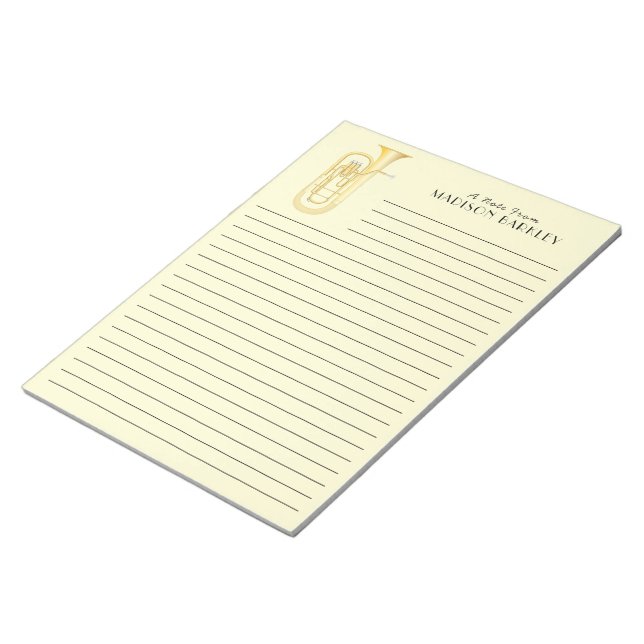 Baritone Musician Band Teacher Notepad (Angled)