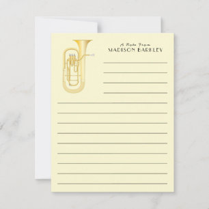 Baritone Musician Band Teacher Thank You Card