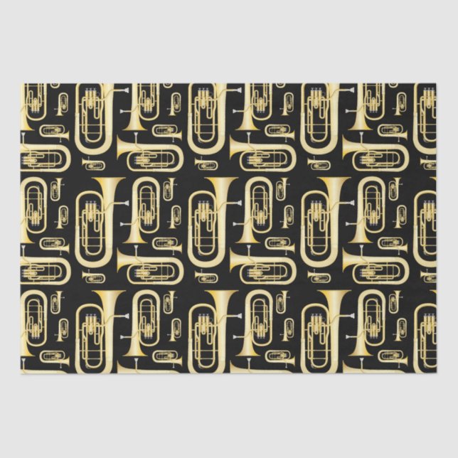 Baritone Musician Band Teacher Tissue Paper (Front)