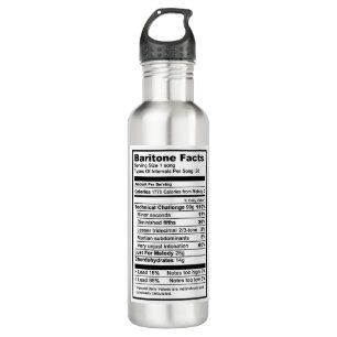 Baritone "Nutrional Information" 710 Ml Water Bottle
