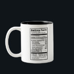 Baritone "Nutrional Information" Two-Tone Coffee Mug<br><div class="desc">A humourous take on standard nutritional information labels and barbershop singing.</div>