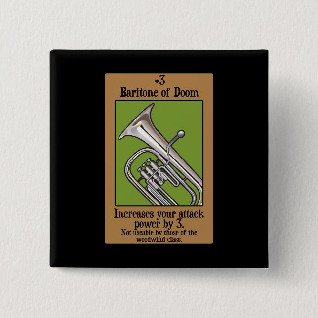 Baritone of Doom 15 Cm Square Badge (Front)