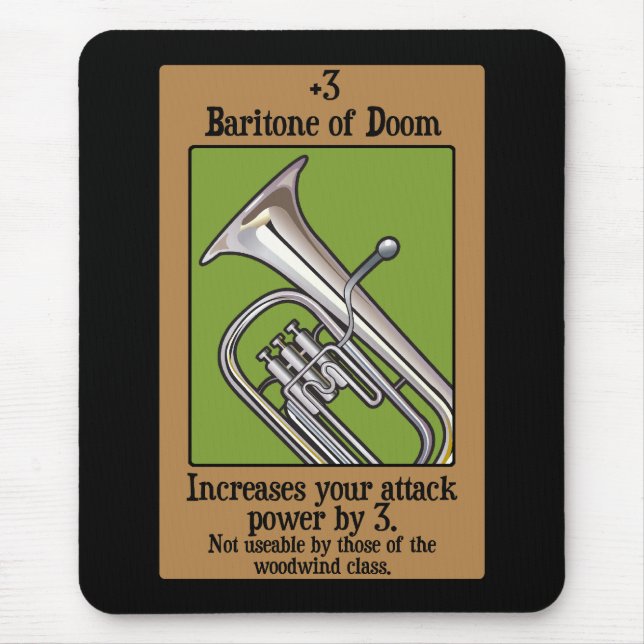 Baritone of Doom Mouse Mat (Front)