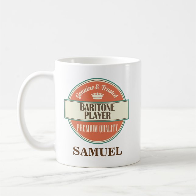 Baritone Player Personalised Office Mug Gift (Left)