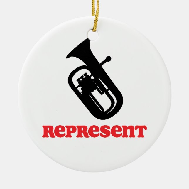 Baritone Represent Ceramic Tree Decoration (Front)
