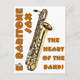 Baritone Sax Postcard