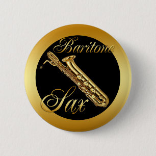 BARITONE SAXOPHONE 6 CM ROUND BADGE