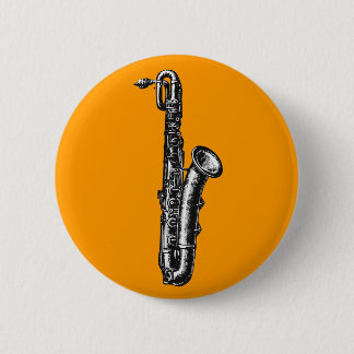 Baritone Saxophone 6 Cm Round Badge