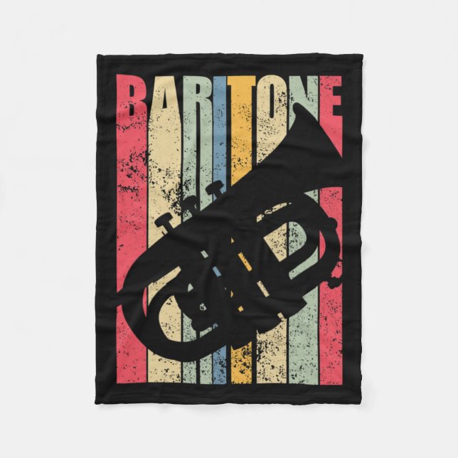Baritone Saxophone Horn Marching Band Major Gear L Fleece Blanket (Front)