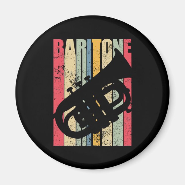 Baritone Saxophone Horn Marching Band Major Gear L Magnet (Front)