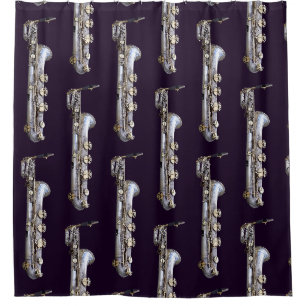 Baritone Saxophone Shower Curtain