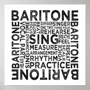 Baritone Typography Poster