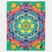 Barium Kaleidoscope Fleece Blanket