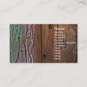 Bark and wood business card