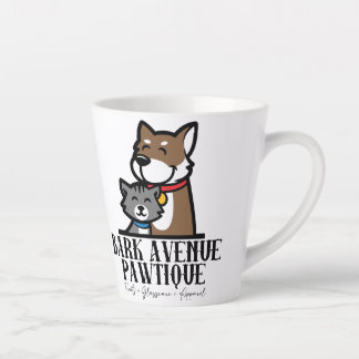 BARK AVENUE PAWTIQUE - logo 3 Latte Mug