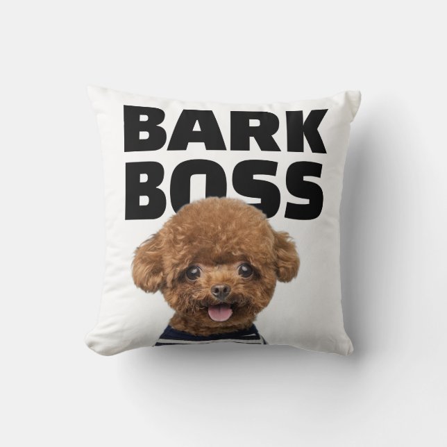 Bark Boss Dog Photo Custom Pet Cushion (Front)