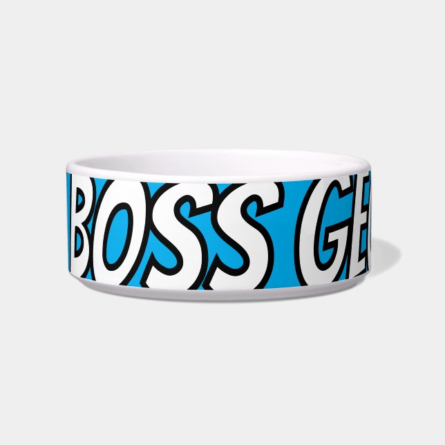 Bark Boss Pet Dog Modern Cool Simple Funny Bowl (Front)