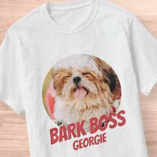 Bark Boss Pet Dog Photo Modern Cool Simple T-Shirt