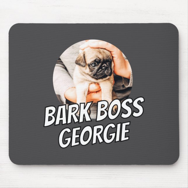 Bark Boss Pet Dog Photo Modern Simple Cool  Mouse Mat (Front)