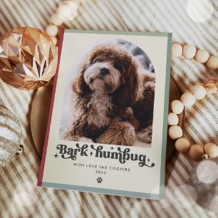Bark Humbug Dog Photo Funny Christmas Holiday Card