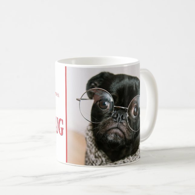 Bark Humbug Funny Christmas Dog Custom Photograph Coffee Mug (Front Right)