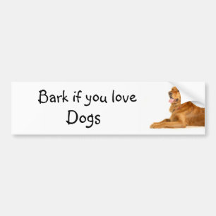 Bark if you love dogs bumper sticker