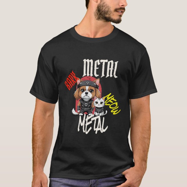Bark & Meow Metal T-Shirt (Front)