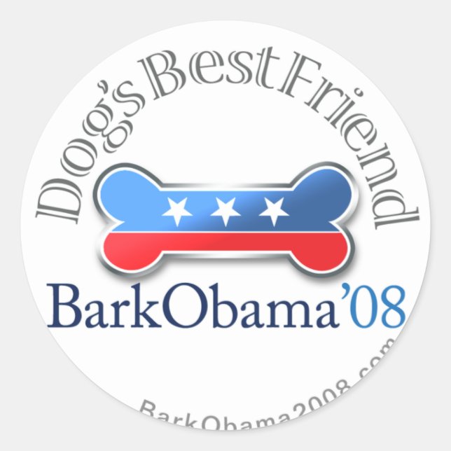 Bark Obama Dog's Best Friend stickers (Front)