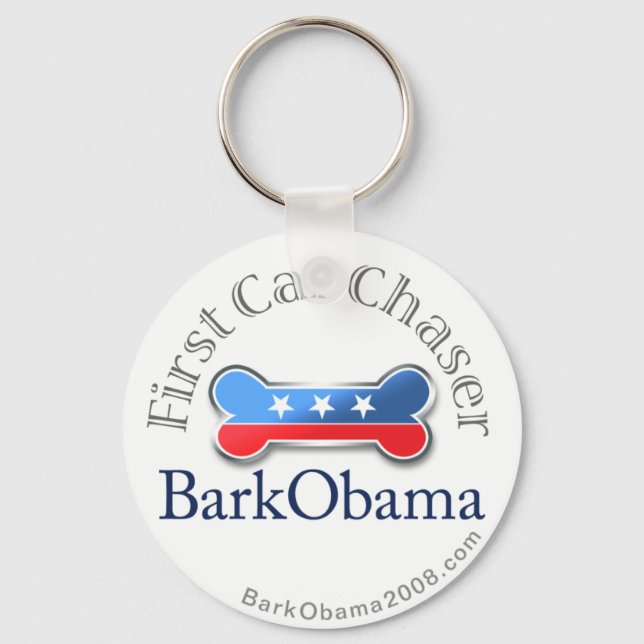 Bark Obama (First Car Chaser) Key Ring (Front)