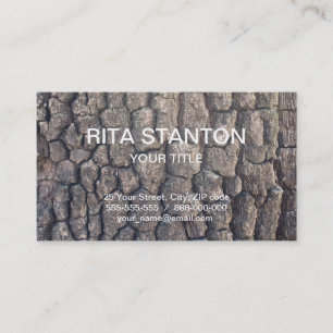 Bark of plane tree business card