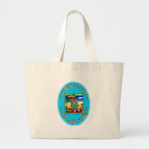 BARK ON UP TO THE BAR LARGE TOTE BAG