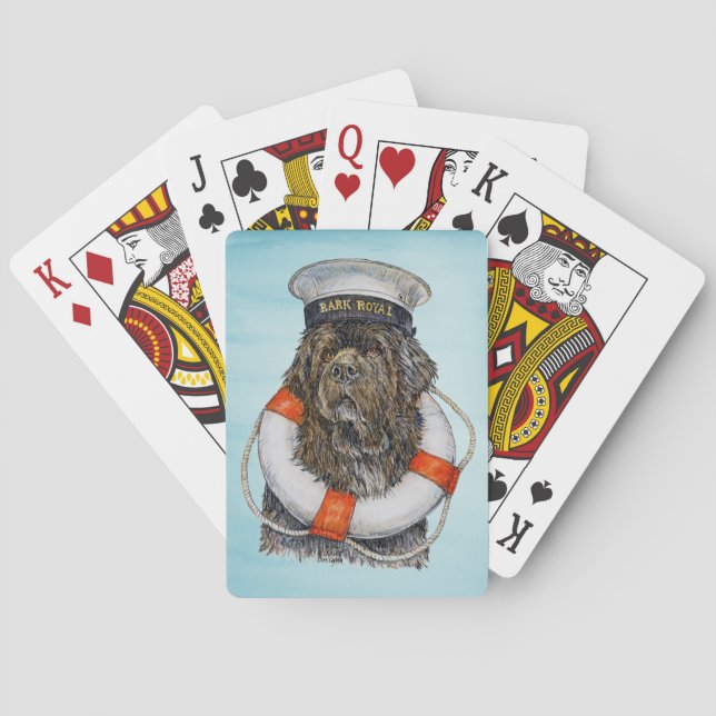 Bark Royale Newfoundland Dog Playing Cards (Back)