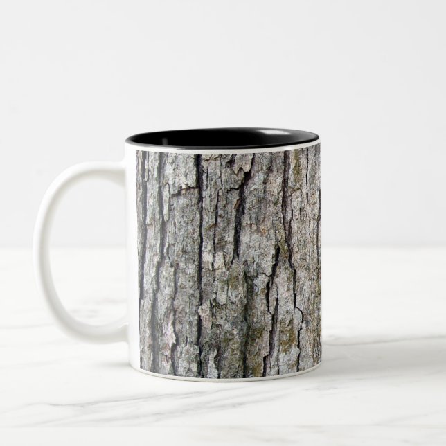 Bark Texture Two-Tone Coffee Mug (Left)