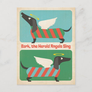 Bark the Herald Angels Holiday Postcard