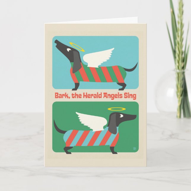 Bark, The Herald Angels Sing Card (Front)