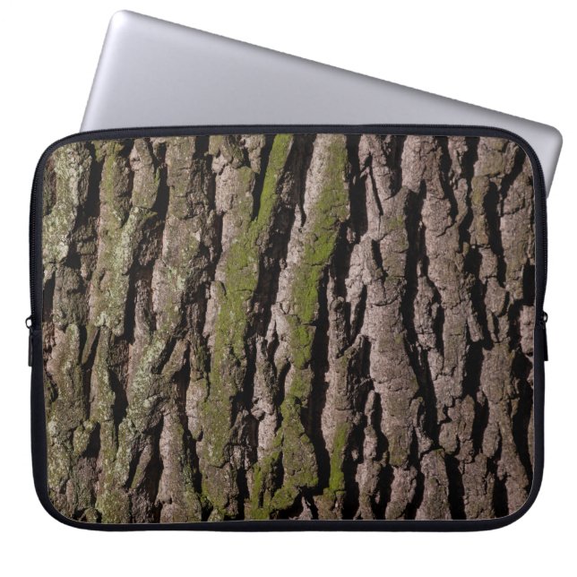Bark tree oak moss trunk wood laptop sleeve (Front)