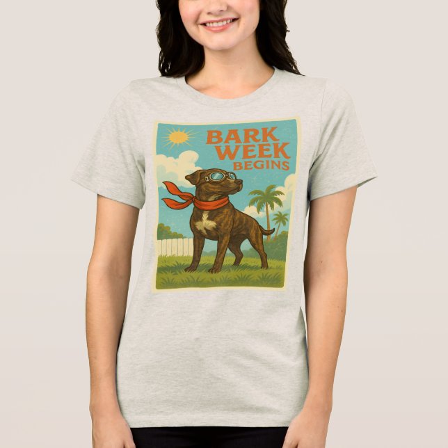 Bark Week Begins: Retro Flight Edition Tri-Blend Shirt (Front)