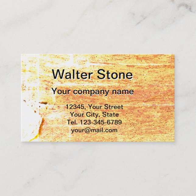 Bark wooden pattern business card (Front)