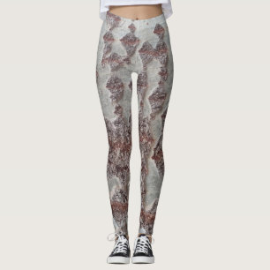 Bark wooden pattern leggings