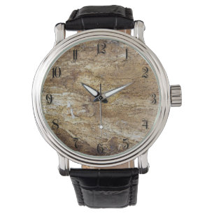 Bark wooden pattern watch