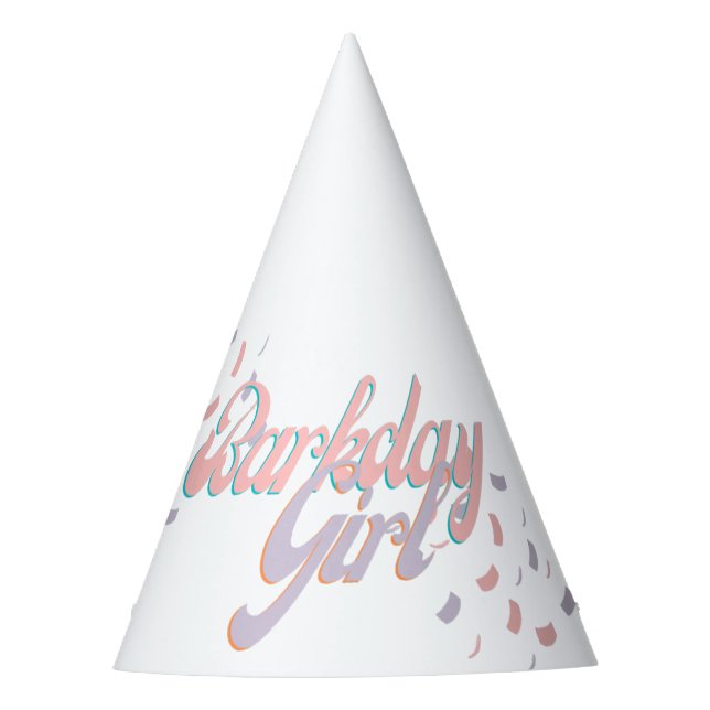 Barkday Girl Party Hat (Front)