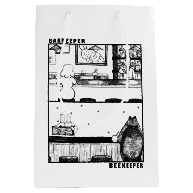 Barkeeper and Beekeeper Medium Gift Bag (Front)