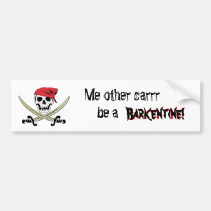 Barkentine Pirate Ship Bumper Sticker