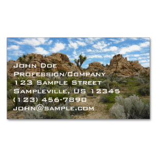 Barker Dam Loop Trail at Joshua Tree National Park Magnetic Business Card