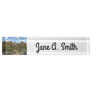 Barker Dam Loop Trail at Joshua Tree National Park Nameplate