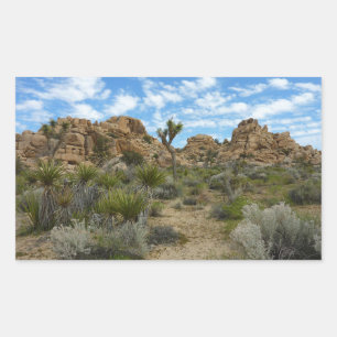 Barker Dam Loop Trail at Joshua Tree National Park Rectangular Sticker
