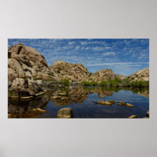 Barker Dam Reflection at Joshua Tree I Poster